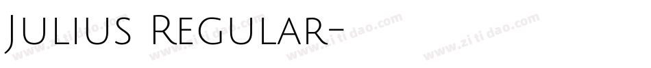 Julius Regular字体转换